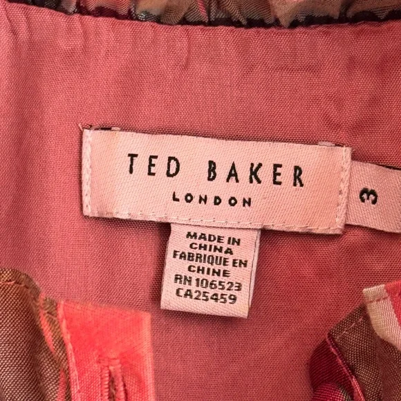 Ted Baker Sleeveless Tuxedo Dress Plaid - excellent condition - Picture 6 of 8